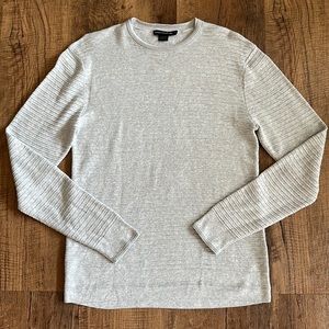 French Connection Textured Grey Sweater Cotton, Stretchy Women’s size Small EUC